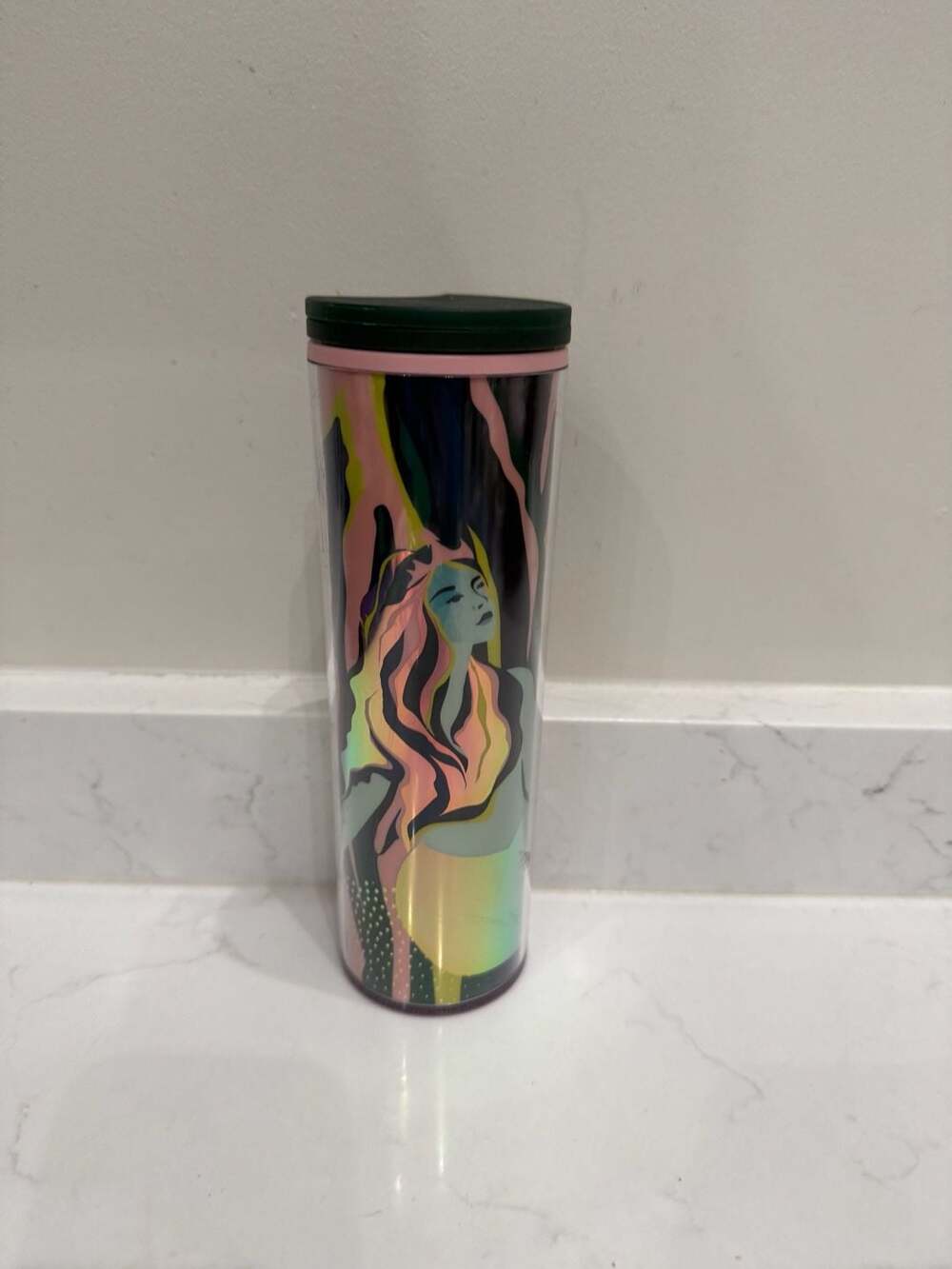 Starbucks 2024 Anniversary Siren Mermaid Dichroic Plastic Tumbler 16oz